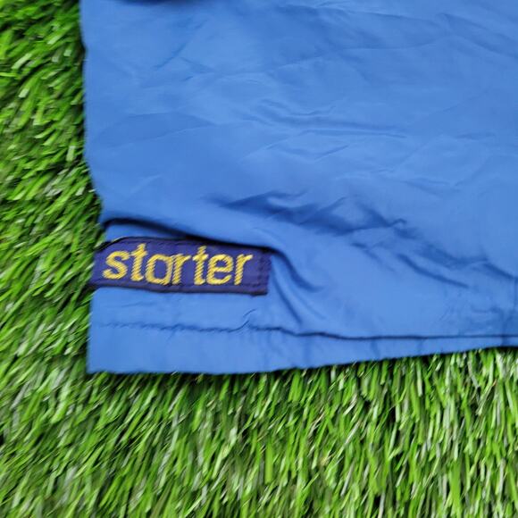 Vintage 80s Starter Coach Jacket Large 24x27 Blue - Picture 13 of 15